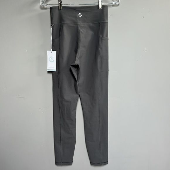 NWT Johnny Was Calme Endurance High Waist 7/8 Leggings with Pockets in Gray S - Picture 5 of 9